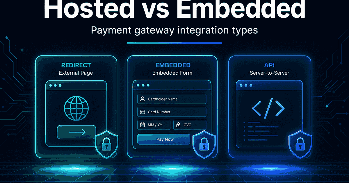 Payment Gateway Integration Types: Hosted vs Embedded vs API